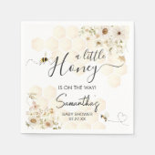 Eine kleine Honey Bee Baby Dusche Serviette (Vorderseite)