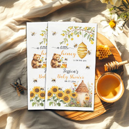 Eine kleine Honey Bee Baby Dusche Serviette