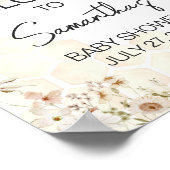 Eine kleine Honey Bee Baby Dusche Willkommen Poster (Ecke)