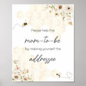 Eine kleine Honey Bee Baby Duschkabine Poster (Vorne)