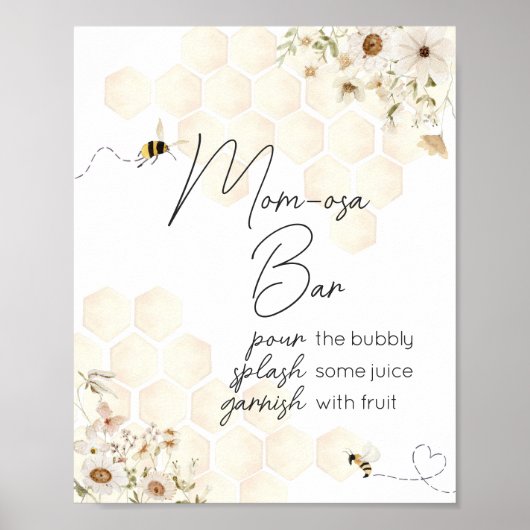 Eine kleine Honey Bee Baby Duschkabine Poster (Vorne)