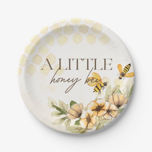 Eine kleine Honey Bee Spring Baby Dusche Pappteller (Vorderseite)