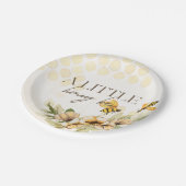 Eine kleine Honey Bee Spring Baby Dusche Pappteller (Schrägansicht)