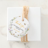 Eine kleine Honey Bee Wildblume Babydusche Geschenkanhänger (Beispiel)