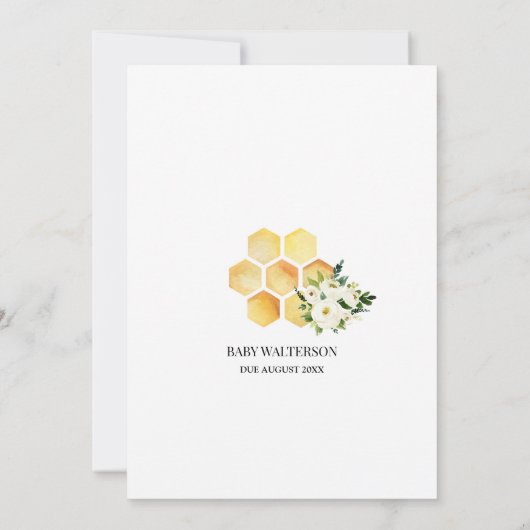 Eine kleine Honey Honey Bee Baby Dusche Einladung (Rückseite)