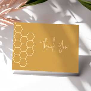 Eine kleine Honey Minimal Baby Dusche Dankeskarte