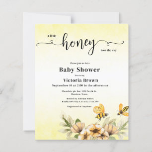 Eine kleine Honigbiene Baby Shower Einladung