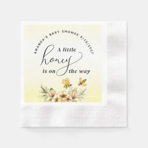 Eine kleine Honigbiene Baby Shower Serviette