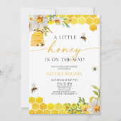 Eine kleine Honigbiene-Bienendusche Einladung (Vorderseite)