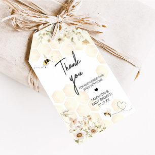 Eine kleine Honigbiene-Duschbegleiterkennzeichnung Geschenkanhänger