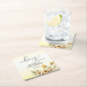 Eine kleine Honigbiene ist auf dem Weg Baby Shower Rechteckiger Pappuntersetzer (Vor Ort)