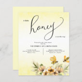 Eine kleine Honigbiene Kinderdusche Einladung (Vorne/Hinten)