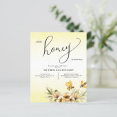 Eine kleine Honigbiene Kinderdusche Einladung (Stehend Vorderseite)