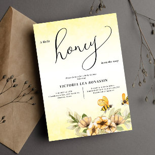 Eine kleine Honigbiene Kinderdusche Einladung