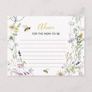 Eine kleine Honigbiene-Wildblume für Mama Begleitkarte