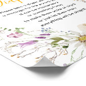 Eine kleine Honigbiene Wildblume Spätabenteuer Win Poster (Ecke)