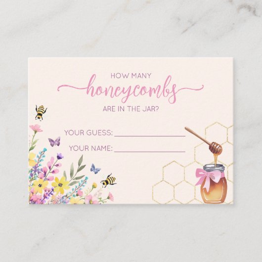 Eine kleine Honigdusche schätzt die Honeycombs Begleitkarte (Vorderseite)