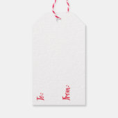 Eine kleine Hütte im Wald | Weihnachten Geschenkanhänger (Rückseite)