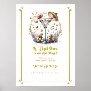 Eine Kleine ist auf dem Weg Baby Shower Willkommen Poster