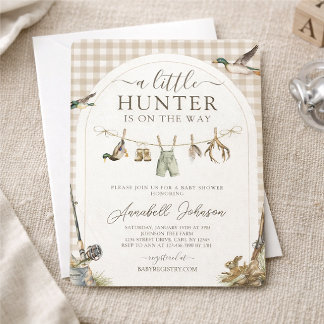 Eine kleine Jagd geht auf Baby Shower  Einladung