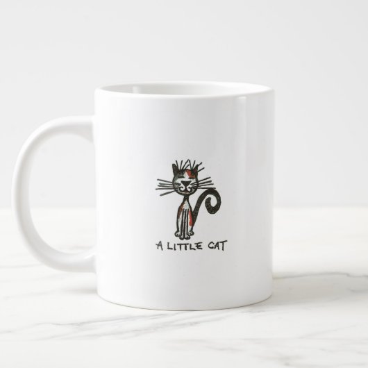 Eine kleine Katze Jumbo-Tasse (Links)