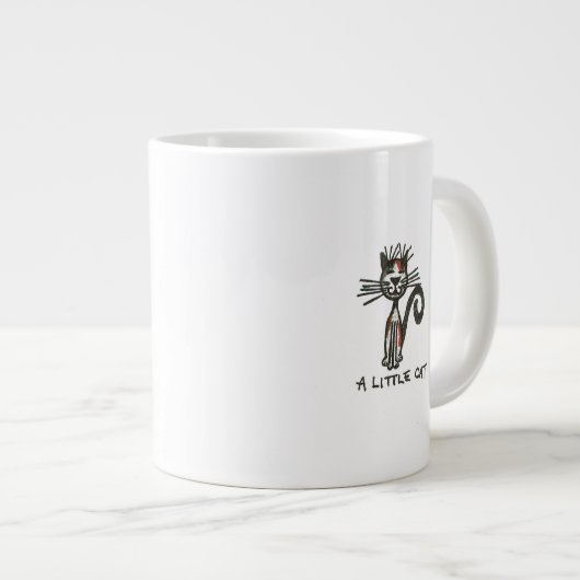 Eine kleine Katze Jumbo-Tasse (Vorderseite Rechts)