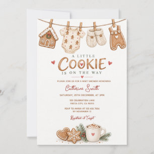 Eine kleine Kekse Lebkuchen-Baby-Party Einladung