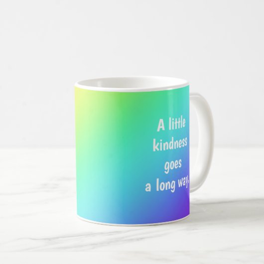 Eine kleine Kindheit hat eine Long Way Rainbow Tas Kaffeetasse (VorderseiteRechts)