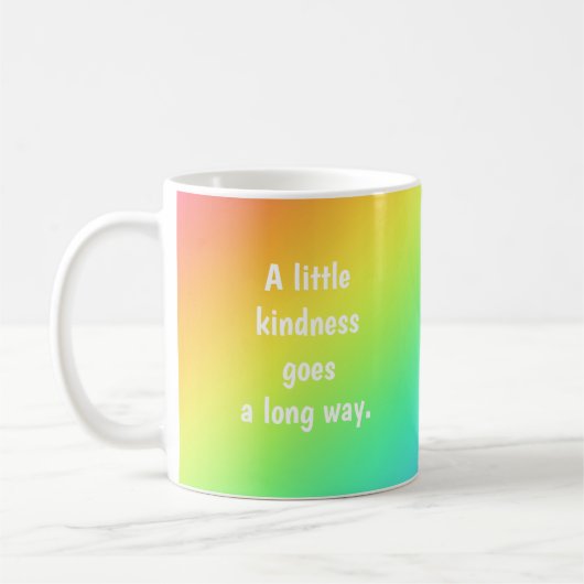 Eine kleine Kindheit hat eine Long Way Rainbow Tas Kaffeetasse (Links)