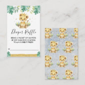 Eine kleine King Lion Crown Babydusche mit einer k Visitenkarte (Vorne/Hinten)