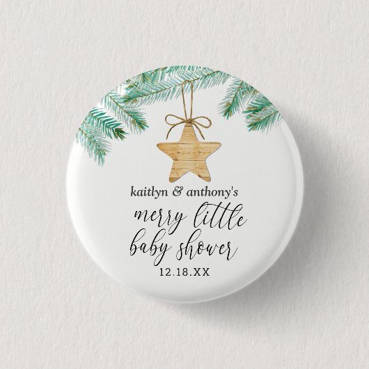 Eine kleine kleine Babydusche Button (Vorderseite)