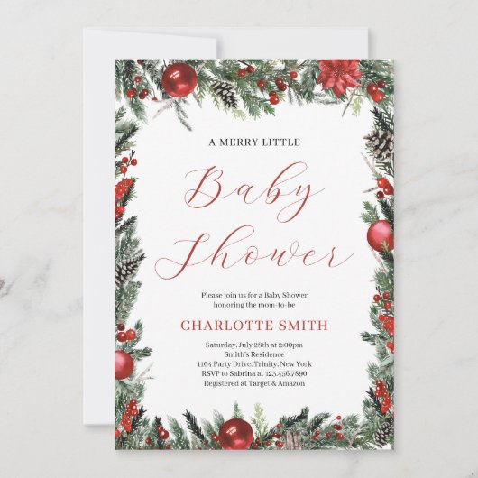 Eine kleine kleine Babydusche Einladung (Vorderseite)