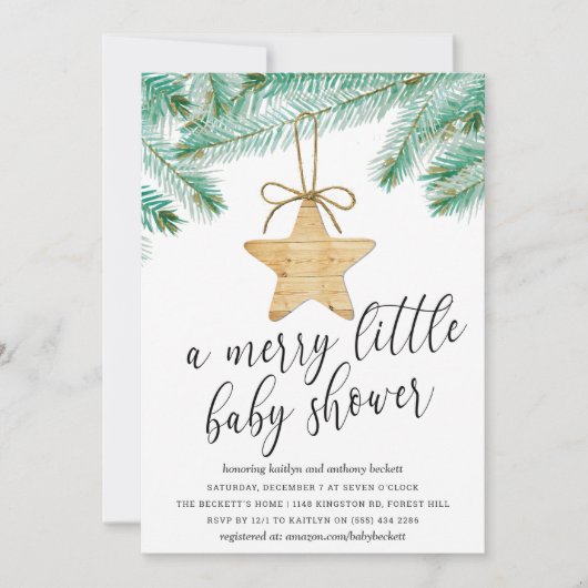 Eine kleine kleine Babydusche Einladung (Vorderseite)