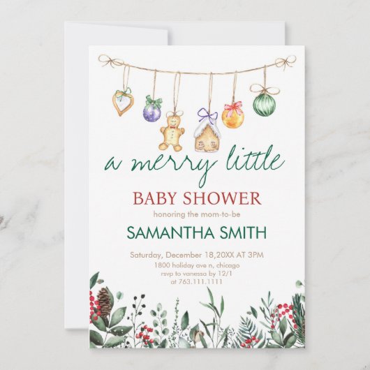 Eine kleine kleine Babydusche Einladung (Vorderseite)