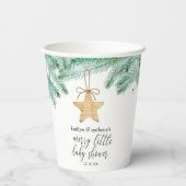 Eine kleine kleine Babydusche Pappbecher (Rückseite)