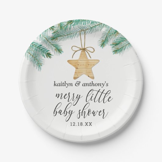 Eine kleine kleine Babydusche Pappteller (Vorderseite)