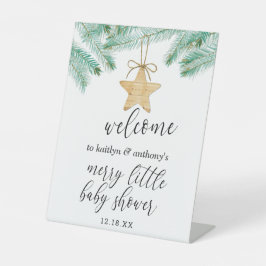 Eine kleine kleine Babydusche. Sockelschild