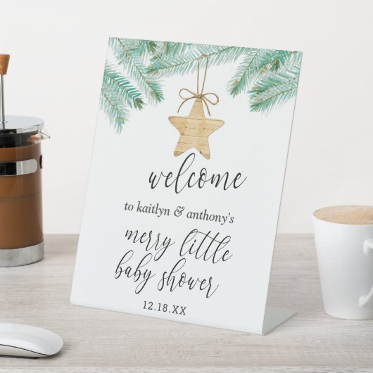 Eine kleine kleine Babydusche. Sockelschild (In SItu)