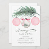 Eine kleine kleine Babydusche | Weihnachtsdusche Einladung (Vorne/Hinten)