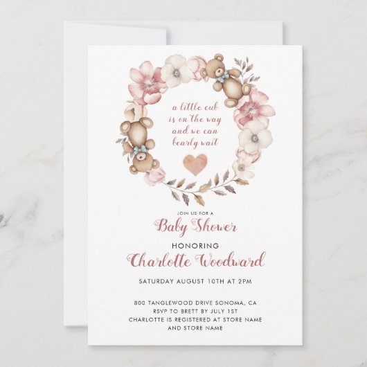 Eine kleine Kleinigkeit ist auf dem Weg zur Einlad Einladung (Vorderseite)