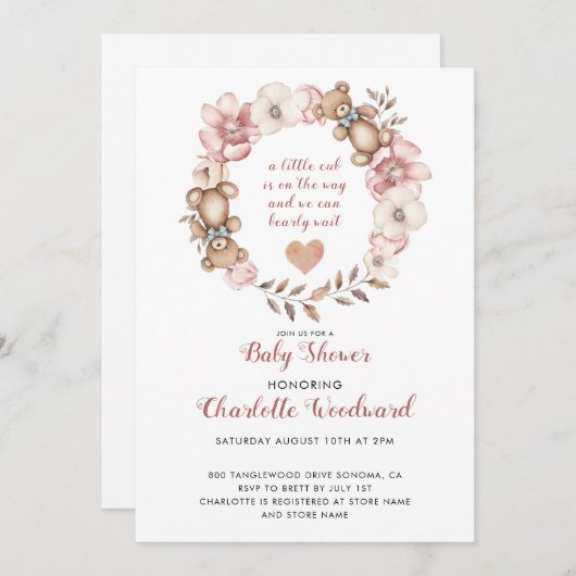 Eine kleine Kleinigkeit ist auf dem Weg zur Einlad Einladung (Vorne/Hinten)