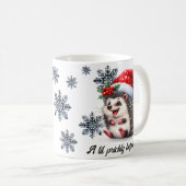 Eine kleine Kleinigkeit vor der Weihnachtsfeier-Ta Kaffeetasse (VorderseiteRechts)