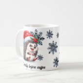 Eine kleine Kleinigkeit vor der Weihnachtsfeier-Ta Kaffeetasse (Vorderseite Links)