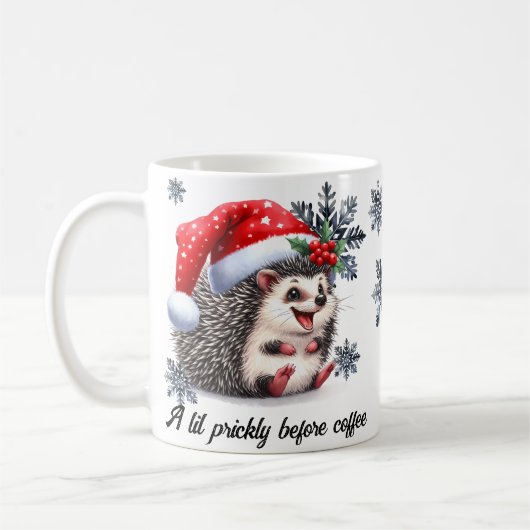Eine kleine Kleinigkeit vor der Weihnachtsfeier-Ta Kaffeetasse (Links)