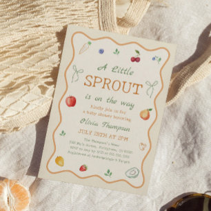 Eine kleine Knospe Baby Shower Einladung