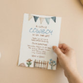 Eine kleine Kuh Boy Rodeo Brown West Baby Dusche Einladung