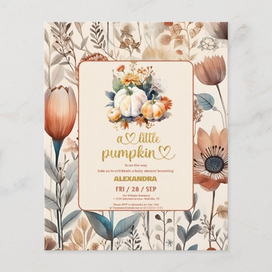 Eine kleine Kürbis-Babydusche (Vorderseite)