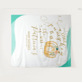 Eine kleine Kürbis-Babydusche im Hintergrund Wandteppich (Vorderseite (Horizontal))