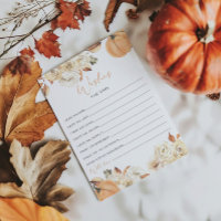 Eine kleine Kürbis-Babydusche wünscht sich eine Ba