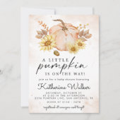 Eine kleine Kürbis-Blume Herbstdusche Einladung (Vorderseite)